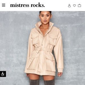 MistressRocks Matahari Nude Vegan Leather Oversize
